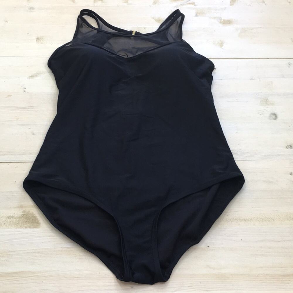 Swimsuits for All mesh neck sweetheart one piece sz 12